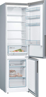 Frigorífico combi Bosch KGN36NWEA Serie 2, 186 x 60 cm, 215 L de refrigeración y 87 L de congelación, NoFrost: nunca más tendrá que descongelar, iluminación LED para una distribución uniforme de la luz