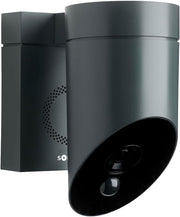 Somfy 1875326 - Cámara para exteriores 2 gris, cámaras con detección de movimiento inteligente, sirena integrada de 110 dB, conexión posible a una luminaria existente, imágenes Full HD 1080p