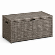 Caja de almacenamiento de polirratán gris 120x50x60cm