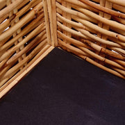 Sofá de jardín de 3 plazas de ratán Festnight, sofá de balcón, sofá pequeño para balcón, salón de jardín, sofá de ratán, sofá de salón, muebles de balcón para exterior, conjunto de muebles de jardín de poliratán