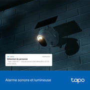 Kit de cámara de vigilancia para exteriores Tapo C660 con panel solar 4K 8MP, visión 360°, visión nocturna a color Starlight, batería de 10 000 mAh, detección por IA, IP66, alarma rápida y antirrobo