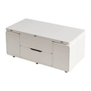 Mesa de centro elevable y plegable con 4 taburetes y almacenamiento