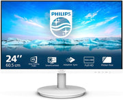 Philips 241V8AW - Monitor Full HD de 24 pulgadas, altavoz integrado, sin parpadeo (1920x1080, 100 Hz, VGA, HDMI), blanco