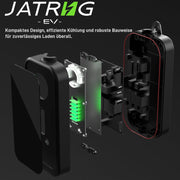 Oryxearth JATRHG Cargador EV de 3,6 kW Tipo 2 16 A, cable de 5 m, portátil y monofásico - Estación de carga para coches eléctricos (P1 3,6 kW 5 m)