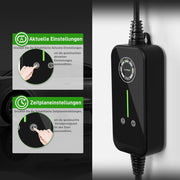 Oryxearth JATRHG Cargador EV de 3,6 kW Tipo 2 16 A, cable de 5 m, portátil y monofásico - Estación de carga para coches eléctricos (P1 3,6 kW 5 m)