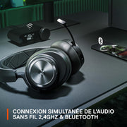 SteelSeries Arctis Nova Pro Wireless X - gaming multisistema - Controladores magnéticos de neodimio - Cancelación activa de ruido - Autonomía inalámbrica ilimitada - Micrófono ClearCast Gen 2 - PS5, PC, Switch, móvil