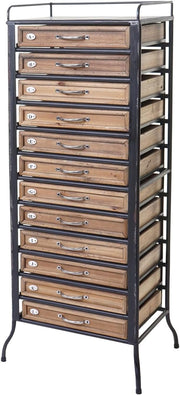 Mendler Armario de boticario HWC-A43 estilo shabby 129x55x38cm