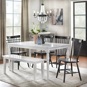 Sillas de comedor de madera maciza con respaldo de barrotes Simple Living Venice (juego de 2)