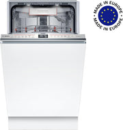 Lavavajillas inteligente Bosch Serie 2 SPV2IKX10E, totalmente integrable, 45 cm de ancho, cesta para cubiertos, secado extra con solo pulsar un botón, InfoLight punto de luz rojo en el suelo, protección AquaStop contra daños por agua, blanco