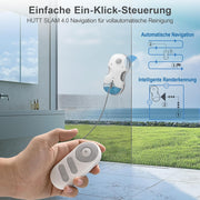 Robot limpiacristales HUTT S7 con función de pulverización activa, potencia de succión de 6500 Pa, almohadilla flotante 3D, limpiador de ventanas eléctrico automático con depósito de 80 ml, protección múltiple, 8 paños de limpieza, maletín de transporte