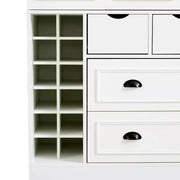 Despensa de cocina independiente Whisen de 71'' de altura, armario de almacenamiento grande para comedor, alacena con 4 puertas plegables, estantes y botelleros