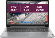 Lenovo IdeaPad 1 15AMN7 - Ordenador portátil 15.6'' FHD (AMD Ryzen 3 7320U, RAM 8GB, SSD 512GB, AMD Radeon 610M Graphics, Windows 11 Home) Teclado AZERTY francés - Gris