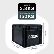 Inodoro seco BOXIO Toilet Max+ sin químicos para camping, furgoneta, aire libre, tienda de techo, base Eurobox, sin electricidad, 40x30x28