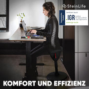 Taburete de oficina ergonómico [GANADOR DEL TEST] Taburete de pie regulable en altura [58-83 cm] Taburete ergonómico para oficina [efecto oscilante] Taburete oscilante Taburete de asiento | Taburete de trabajo antideslizante redondo