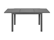 Conjunto de aluminio "Houston", 9 piezas: mesa extensible y 8 sillas de respaldo alto, gris
