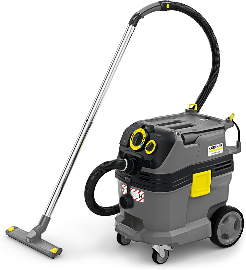 Aspirador en seco y húmedo Kärcher NT 30/1 Tact Te Basic M, Potencia: máx. 1380 W, filtro de pliegues planos, depósito: 30 l, manguera de aspiración: 4 m, boquilla para suelos (300 mm), toma de corriente automática