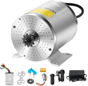 VEVOR Kit de motor eléctrico sin escobillas, 500 W, motor eléctrico de CC para karts, 36 V 3000 rpm, con controlador de velocidad y kit de acelerador, para bicicleta eléctrica, motocicleta, scooter