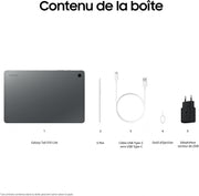 Samsung Galaxy Tab S10 Lite, 10,9", Wi-Fi, 128 Go, Tablette Android, S Pen incluido, Gris, Cargador de red rápido de 25 W incluido, Versión FR