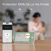 Vigilabebés BOIFUN 2K con 2 cámaras, pantalla dividida de 5", luces nocturnas de colores, rotación de 360°, detección de movimiento, seguimiento automático, control por monitor y smartphone, material de seguridad ABS