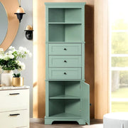 Gabinete alto triangular con cajones y estantes ajustables