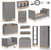 Cambiador VitaliSpa Malia, blanco/roble, 133 x 98 cm XL con 3 cajones