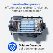 Refrigerador Bomann® sin congelador | Clase energética C | 85 cm | 5 años de garantía en el compresor | Refrigerador pequeño | 0-8 °C | silencioso 35 dB | 3 estantes | Refrigerador estándar 126 L | VS 7258 inox