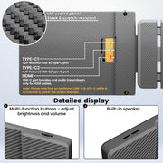 KEFEYA 2K QHD Monitor portátil para computadora de 14", extensor de pantalla con altavoces y soporte, pantalla doble Plug & Play para computadora portátil de 13-16,5", compatible con Mac, Windows, Android y Dex