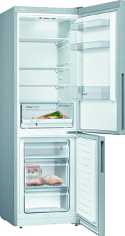 Frigorífico combi Bosch KGN36NWEA Serie 2, 186 x 60 cm, 215 L de refrigeración y 87 L de congelación, NoFrost: nunca más tendrá que descongelar, iluminación LED para una distribución uniforme de la luz