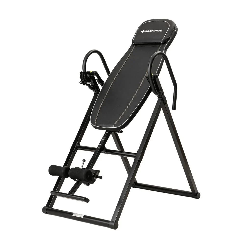 Banco de inversión plegable SP-INV-1100-B con 4 ángulos de inversión hasta 90° y 135 kg de capacidad de carga, negro
