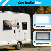LENDISIY Ventana lateral para autocaravana Ventana abatible 90x50cm Ventana para caravana Ventana de empuje con marco Protección solar y visual para RV Caravana Autocaravana Furgoneta