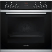 Siemens EQ211KAAB Set de horno empotrable iQ300, combinación de horno y placa integrable de 60 cm de ancho, precalentamiento rápido, esmalte brillante color granito, aire caliente 3D, zona para asados, negro
