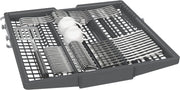 Siemens SN43ES14VE, iQ300 Smarter Geschirrspüler, Unterbau-Spülmaschine mit Besteckschublade, 60 cm, automatische Türöffnung dank autoOpen dry, besonders leise mit iQdrive-Motor, aquaStop, Edelstahl