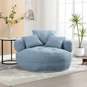 Sillón redondo tipo perezoso – Blanco/Azul/Gris/Amarillo/Naranja/Rojo rosa/Azul marino/Verde, asiento individual y doble