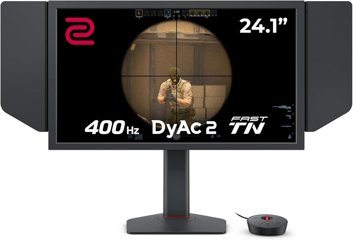 Monitor Gaming BenQ Zowie XL2566X+, 24 pulgadas, 400Hz, Fast TN, DyAc 2, 1080p, HDMI 2.0 X3, DisplayPort 1.4, XL Setting to Share, S Switch, ajuste de altura fluido, base para jugadores profesionales