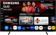 Samsung TV AI 55 pulgadas QLED 55Q7F3 4K Smart TV, Quantum Dots, procesador Q4 AI, WiFi, Airplay, HDR, Q-Symphony, OTS Lite, seguridad Knox, Gaming Hub, Bixby, aplicaciones de operador integradas