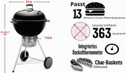 Barbacoa de carbón Weber Master-Touch, 56 cm, color marfil