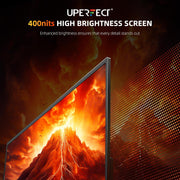 UPERFECT Monitor Portátil 4K 23,8" QLED | 400 Nits 24" Monitor Grande | 3840 * 2160 UHD 100% DCI-P3 | 1MS FreeSync | USB-C y HDMI | VESA y Soporte | Segunda Pantalla para Portátil, PC, Consolas de Juegos