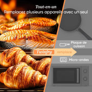 Freidora de aire Cosori, Dual Blaze Twinfry, compartimentos flexibles, 10 L