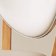 Silla de comedor sin brazos estilo wingback de piel sintética moderna