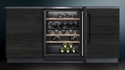 Vinoteca Siemens KU21WAHG0 iQ500, 82 x 60 cm, 44 botellas, temperatura: 5-20 °C, dos zonas de temperatura controladas por separado, 120 L