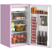 Mininevera con congelador HOMCOM de 3.2 pies cúbicos, refrigerador compacto de una puerta con termostato ajustable para dormitorio