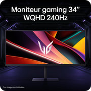 LG Ultragear™ 34G630A-B.AEU Monitor Gaming de 34" - Panel VA resolución WQHD (3440 x 1440), 1ms GtG 240Hz, DisplayHDR™ 400, sRGB 95% (CIE1976), FreeSync Premium
