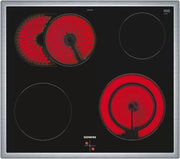 Siemens EQ211KAAB Set de horno empotrable iQ300, combinación de horno y placa integrable de 60 cm de ancho, precalentamiento rápido, esmalte brillante color granito, aire caliente 3D, zona para asados, negro