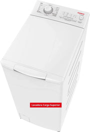 Corberó - Lavadora de carga superior 6.5kg | CLACSM6524 | 1200 RPM | 16 programas, función vapor, ECO, limpieza de tambor | Inicio diferido | Lavado rápido | Planchado fácil | Indicadores LED | Blanco