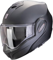 Scorpion Exo-Tech Evo Pro, Casco de moto modular de fibra, Negro mate perla