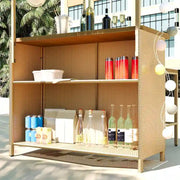 Juego de patio estilo hawaiano de altura para barra