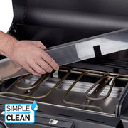 Barbacoa eléctrica Enders® eCRAVE 2, con parrilla de hierro fundido, carro con gran espacio de almacenamiento, sistema de limpieza SIMPLE CLEAN™, 2 potentes elementos calefactores, tapa de cocción estable con termómetro integrado #97116