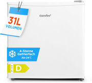 COMFEE RCU40WH3EU(E) Mini Congelador de 31L (-24℃) con compresor Inverter, eficiencia energética D, capacidad de congelación de 4 estrellas, silencioso 39 dB, congelador de mesa compacto para oficina, cocina, residencia de estudiantes