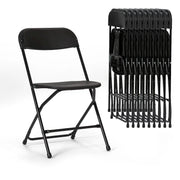 Paquete de 10 sillas plegables de plástico con capacidad de 159 kg para eventos, oficina, bodas, fiestas, picnics, cocina y comedor