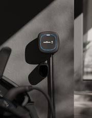 Cargador para vehículo eléctrico Wallbox Pulsar Max (7,4 kW, Tipo 2, Wi-Fi, Bluetooth, OCPP, interior/exterior, protección de puesta a tierra, cable de 5 metros, diseño de fácil instalación) Negro